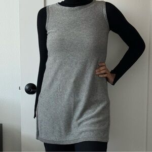 Eileen Fisher Gray Tunic Top Women's Size XS Lyocell Tencel